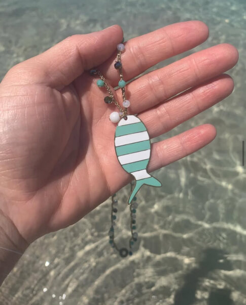 Collana pesce a righe